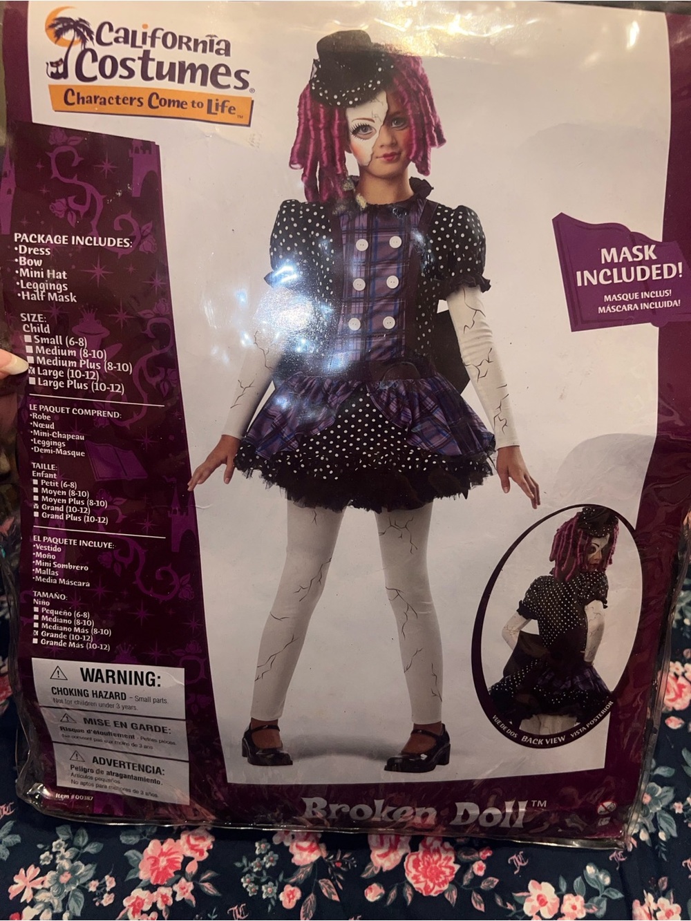 California Costumes Broken Doll child Costume size large 10-12